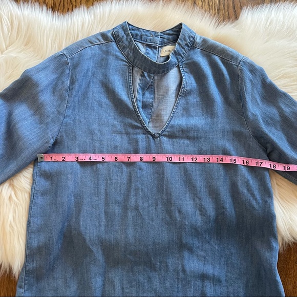 Anthropologie Cloth & Song Chambray Top - Picture 3 of 8